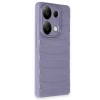 Newface Xiaomi Redmi Note 13 Pro 4G Kılıf Bibercas Silikon Kapak - Lila