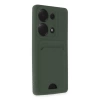 Newface Xiaomi Redmi Note 13 Pro 4G Kılıf Kelvin Kartvizitli Silikon - Koyu Yeşil