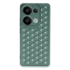 Newface Xiaomi Redmi Note 13 Pro 4G Kılıf Petek Silikon Kapak - Koyu Yeşil