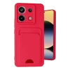 Newface Xiaomi Redmi Note 13 Pro 5G Kılıf Kelvin Kartvizitli Silikon - Kırmızı