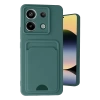 Newface Xiaomi Redmi Note 13 Pro 5G Kılıf Kelvin Kartvizitli Silikon - Koyu Yeşil