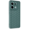 Newface Xiaomi Redmi Note 13 Pro 5G Kılıf Petek Silikon Kapak - Koyu Yeşil