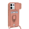 Newface Xiaomi Redmi Note 13 Pro 5G Kılıf Zuma Kartvizitli Yüzüklü Silikon - Pembe