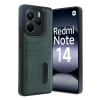 Newface Xiaomi Redmi Note 14 4G Kılıf Sara Kartvizitli Deri Kılıf