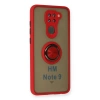 Newface Xiaomi Redmi Note 9 Kılıf Montreal Yüzüklü Silikon Kapak
