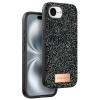 Onegif Apple iPhone 16E Bright Simli Kapak - Siyah