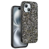 Onegif iPhone 15 Plus Bright Simli Kapak - Gümüş