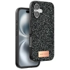 Onegif iPhone 16 Bright Simli Kapak - Siyah