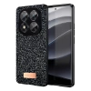 Onegif Xiaomi Redmi Note 14 Pro 5G Bright Simli Kapak - Siyah
