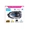 Q29 Motosiklet Kask Bluetooth Kulaklık Eşleşmeli 1080p Kamera Geniş Açı Su Geçirmez Intercom