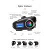 Q58-max Radyolu 2 Kişi Bağlantılı Bluetooth Kask Kulaklık Ekranlı Fenerli Müzik Ve Telsiz Intercom