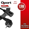 QPORT Q-POWC15 1.5M C15 POWER GUC KABLOSU