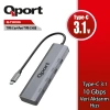 QPORT Q-TUC06 TYPE-C TO 4 PORT TYPE-C COKLAYICI