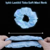 Soft Mavi Renk Led Işıklı Lastikli Saç Tokası - 3 Modlu Festival  Parti Saç Tokası