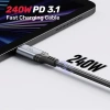 UNITEK TYPE-C HIZLI ŞARJ KABLOSU 2MT 240W (C14110GY-2M)