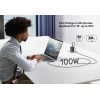 UNITEK TYPE-C HIZLI ŞARJ KABLOSU 90 DERECE 2 METRE 100W (C14123BK-2M)
