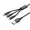 UNITEK USB-A 3in1 HIZLI ŞARJ 1.2MT 2.4A (C14049BK)