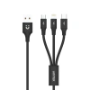UNITEK USB-A 3in1 HIZLI ŞARJ 1.2MT 2.4A (C14049BK)