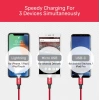 UNITEK USB-A 3in1 HIZLI ŞARJ KABLOSU 1.2MT 2.4A MICRO USB, TYPE-C, LIGHTNING (C14049BK)
