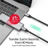 UNITEK USB-C 3.2 KABLO 1MT 10GBPS, 100W PD, 4K&amp;60Hz (C14082ABK)