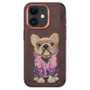 Venco iPhone 11 Cute Desenli Kapak - Koyu Kahve