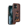 Venco iPhone 11 Perma Desenli Kapak - Koyu Kahve