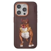 Venco iPhone 14 Pro Max Perma Desenli Kapak - Kahverengi
