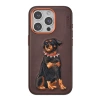 Venco iPhone 14 Pro Max Perma Desenli Kapak - Koyu Kahve