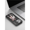 Venco iPhone 14 Pro Max Perma Desenli Kapak - Koyu Kahve
