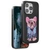 Venco iPhone 15 Pro Cute Desenli Kapak - Siyah