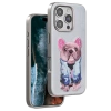Venco iPhone 16 Pro Cute Desenli Kapak - Kahverengi