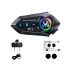Y12  Motor Kask Kulaklık Rgb Modlu Radyolu Motosiklet Kulaklık 5.3 Bluetooth Intercom