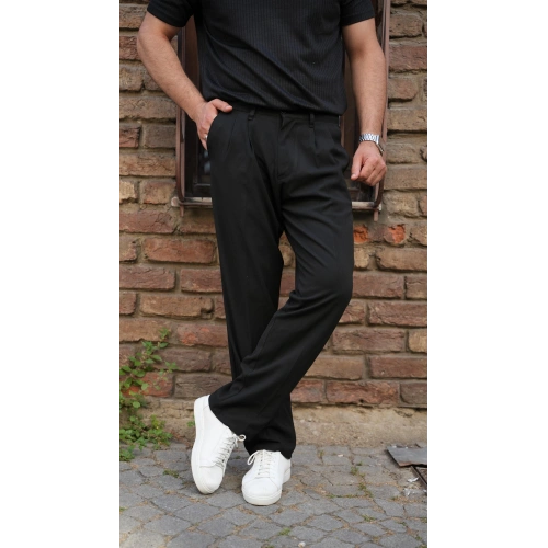 Baggy Kumaş Pantolon Siyah