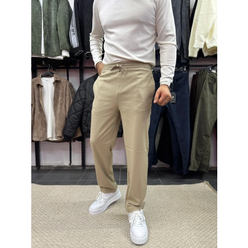 Bel Bağlamalı Regular Pantolon Krem