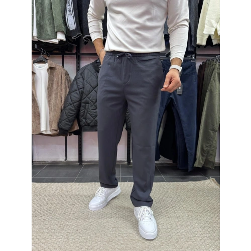 Bel Bağlamalı Regular Pantolon Antrasit