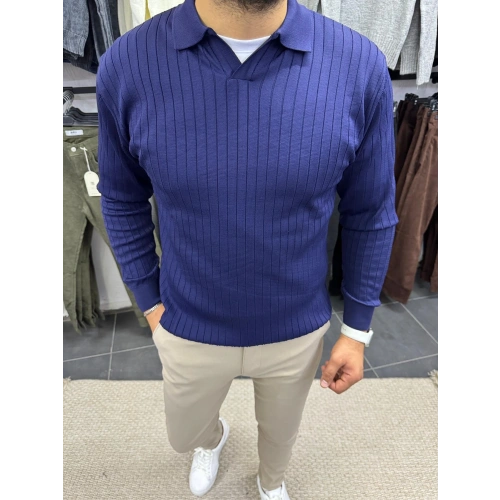 Fitilli Triko Lacivert