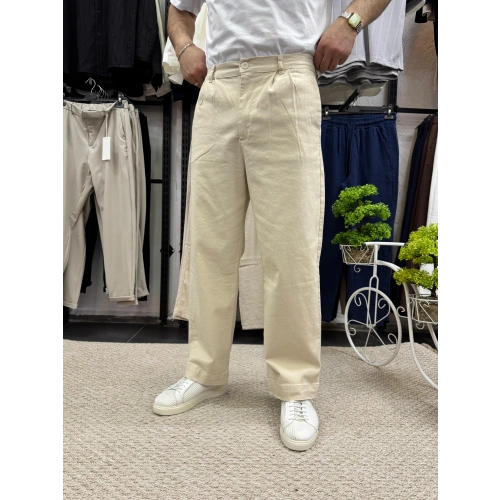 Gabardin Bagy Pantolon Krem