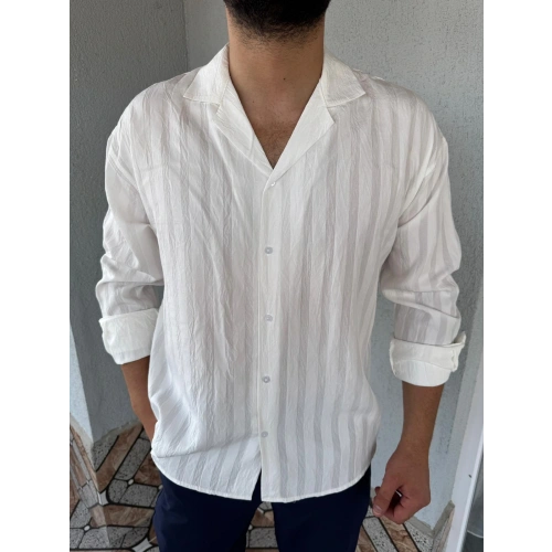 Gömlek Şeritli Beyaz-OTLT