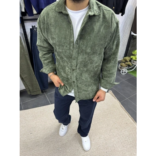 Kadife Gömlek Yeşil