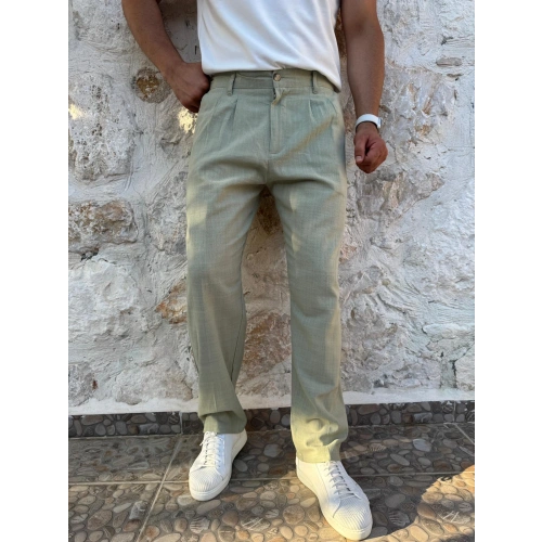 Keten Pantolon Yeşil