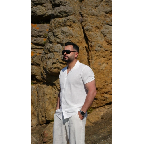 Kısa Kol Gömlek Beyaz