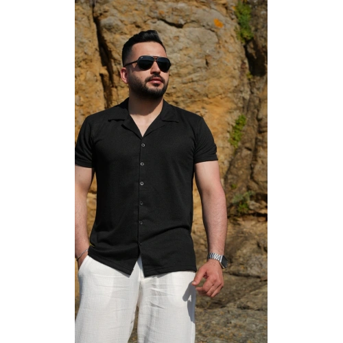 Kısa Kol Gömlek Siyah