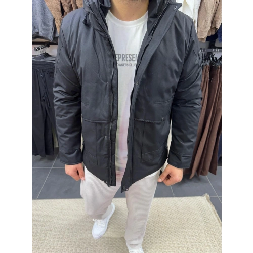 MONT KAPŞONLU SİYAH