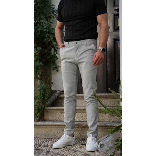 Slimfit Likralı Kumaş Pantolon gri