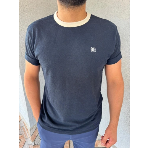 Tişört Nakışlı Lacivert-OTLT