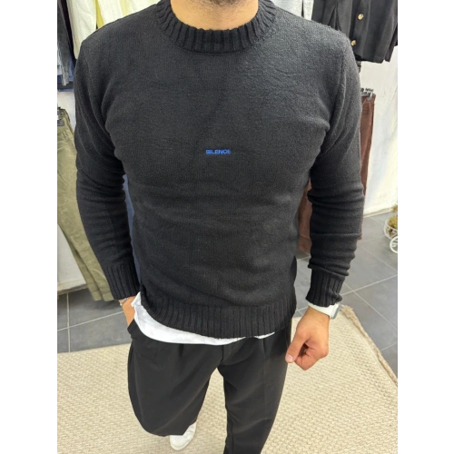 Nakışlı Triko Siyah