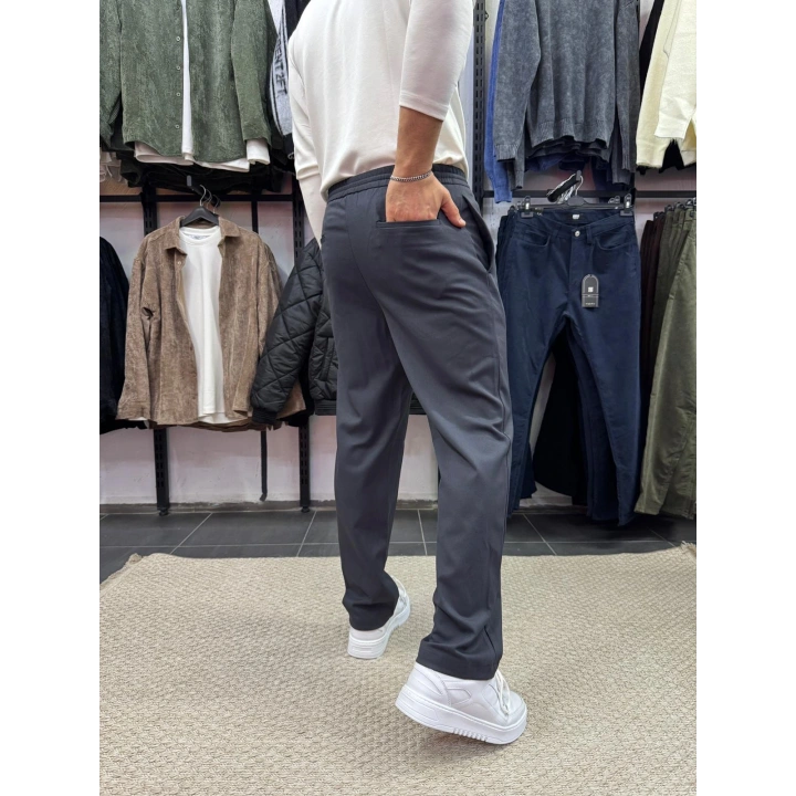 Bel Bağlamalı Regular Pantolon Antrasit
