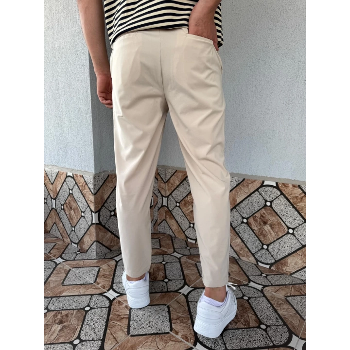 Boyfriend Paraşüt Pantolon Bej