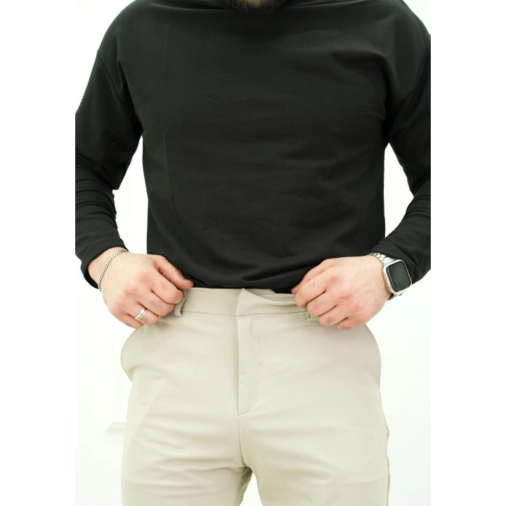 Duble Paça Pantolon Taş