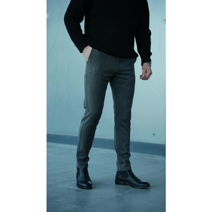 Kalın Kumaş Likralı Pantolon Antrasit